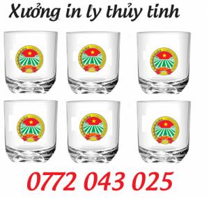 in logo quốc hội lên ly thủy tinh giá rẽ