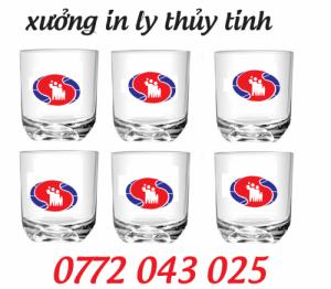 ly thủy tinh in logo ngày hội gia đình , chuyên in ly cho các sự kiện