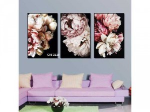 Tranh Vải Canvas , tranh ghép bộ 3 tấm nghệ thuật CVS1538