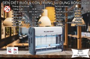 ĐÈN DIỆT RUỒI , MUỖI VÀ CÔN TRÙNG ZE - 121, SỬ DỤNG BÓNG UVA KẾT HỢP LƯỚI ĐIỆN, HIỆU QUẢ