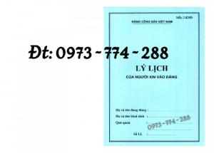 Cần mua quyển lý lịch của người xin vào đảng mẫu 2-KNĐ
