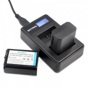 Bộ sạc đôi pin máy ảnh NP-FW50 có đèn LCD hiển thị