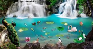 tranh gạch 3d chim khổng tước Q13