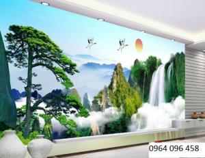 gạch tranh 3d cảnh làng quê Q13