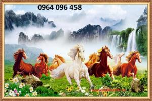 gạch tranh ngựa 3d phong thủy Q16