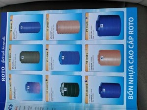 Bồn nhựa B-E chưa nước :