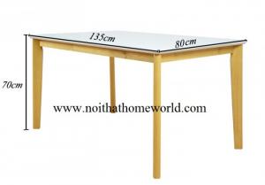 Bộ bàn mặt sơn pu 4 ghế ăn hw331 - homeworld