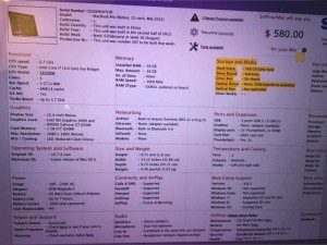 BÁN NHANH macbook pro 15 inch retina mid 2012 MAX option