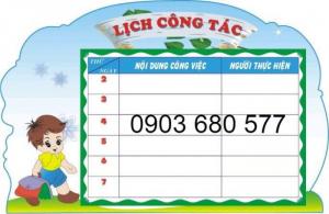 Chuyên cung cấp bảng biểu mầm non giá rẻ, chất lượng cao