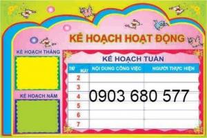 Chuyên cung cấp bảng biểu mầm non giá rẻ, chất lượng cao
