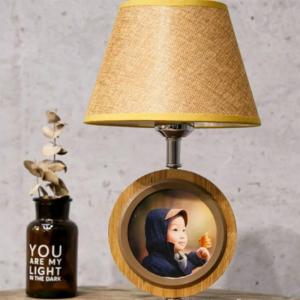 Đèn ngủ gỗ tự nhiên kèm khung ảnh đẹp Mộc Decor