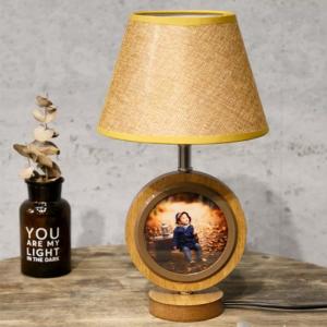Đèn ngủ gỗ tự nhiên kèm khung ảnh đẹp Mộc Decor