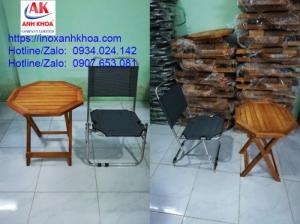 BÀN GHẾ GỖ XẾP CÀ PHÊ
Bàn lục giác : 185.000 đ
Ghế loại 1 : 150.000 d
Ghế thường : 115.000 đ
Liên hệ: 0934024142 - 0907653081