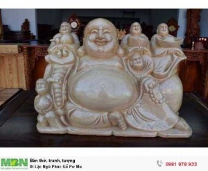 Di Lặc Ngũ Phúc Gỗ Pơ Mu