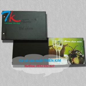 Xưởng làm cuốn menu nhà hàng, cuốn menu kiếng, nơi cung cấp cuốn menu da, cuốn menu nhựa,