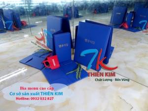 Xưởng làm cuốn menu nhà hàng, cuốn menu kiếng, nơi cung cấp cuốn menu da, cuốn menu nhựa,