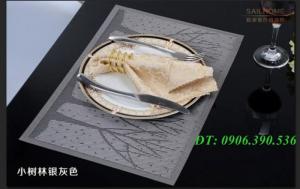 Tấm nhựa placemat hoa văn, trang trí bàn ăn đẹp, sang trọng