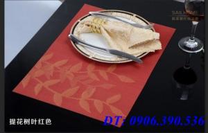 Tấm nhựa placemat hoa văn, trang trí bàn ăn đẹp, sang trọng