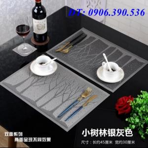 Tấm nhựa placemat hoa văn, trang trí bàn ăn đẹp, sang trọng