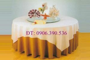 Khăn trải bàn gấm hoa văn sang trọng