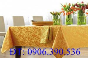 Khăn trải bàn gấm hoa văn sang trọng