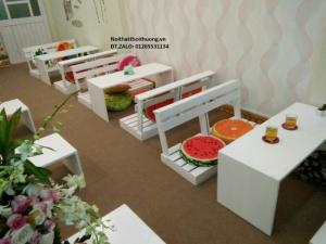 Bàn ghế trà sữa bệt đẹp TS 03