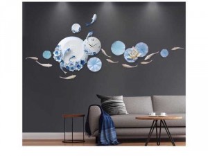 Đồng hồ trang trí điêu khắc phù điêu QUẦN NGƯ HỘI TỤ DHS421