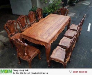 Bộ Bàn Ghế Ăn Lu Y ( Louis ) Gỗ Cẩm Lai