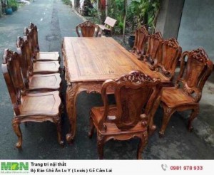 Bộ Bàn Ghế Ăn Lu Y ( Louis ) Gỗ Cẩm Lai
