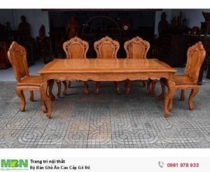 Bộ Bàn Ghế Ăn Cao Cấp Gõ Đỏ
