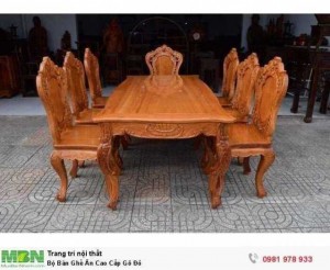 Bộ Bàn Ghế Ăn Cao Cấp Gõ Đỏ