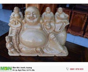 Di Lặc Ngũ Phúc Gỗ Pơ Mu