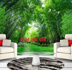 mẫu tranh gạch tre trúc 3d