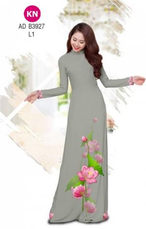 Vải áo dài hoa sen của vải áo dài Kim ngọc ADKN B3927