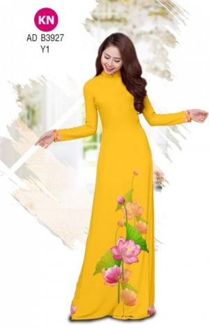 Vải áo dài hoa sen của vải áo dài Kim ngọc ADKN B3927