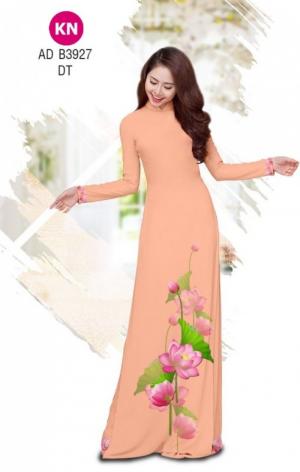 Vải áo dài hoa sen của vải áo dài Kim ngọc ADKN B3927