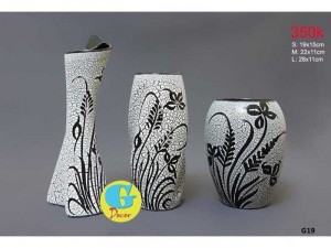 set bộ 3 bình sứ bát tràng G19