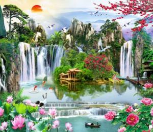 tranh 3d - tranh gạch 3d phòng khách tại thành phố hồ chí minh