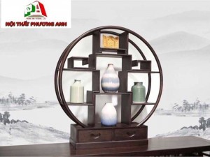 Kệ Trang Trí Gỗ Chiêu Liêu