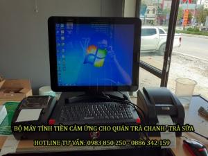 Trọn bộ máy tính tiền cảm ứng cho quán trà sữa tại Hà Nội