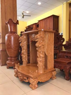 Bàn Thờ Ông Địa 80 Vip Không Hộp Đèn Đục Nổi Sắc Xảo