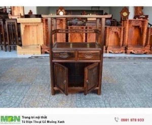 Tủ Điện Thoại Gỗ Muồng Xanh