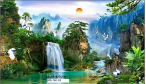 tranh gạch phong cảnh trang trí 3d KJ09