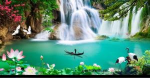 tranh gạch 3d - gạch tranh 3d bình hoa KL86