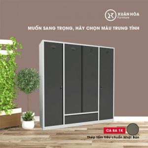 Tủ sắt quần áo gia đình 4 buồng xuân hòa 8A-1KLG thanh hóa