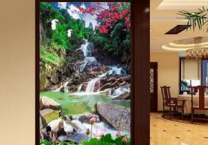 gạch tranh 3d tùng hạc phong thủy LK09