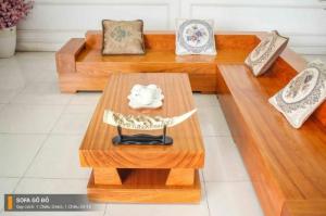 Sofa L Gỗ Gõ Đỏ