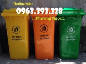 Thùng rác nhựa HDPE 120 Lít, thùng rác công cộng, thùng rác công nghiệp