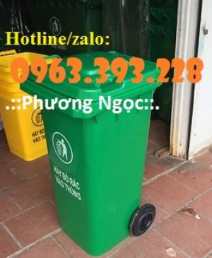 Thùng rác nhựa HDPE 120 Lít, thùng rác công cộng, thùng rác công nghiệp