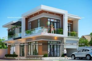 Thiết kế biệt thự 2 tầng hiện đại siêu đẹp